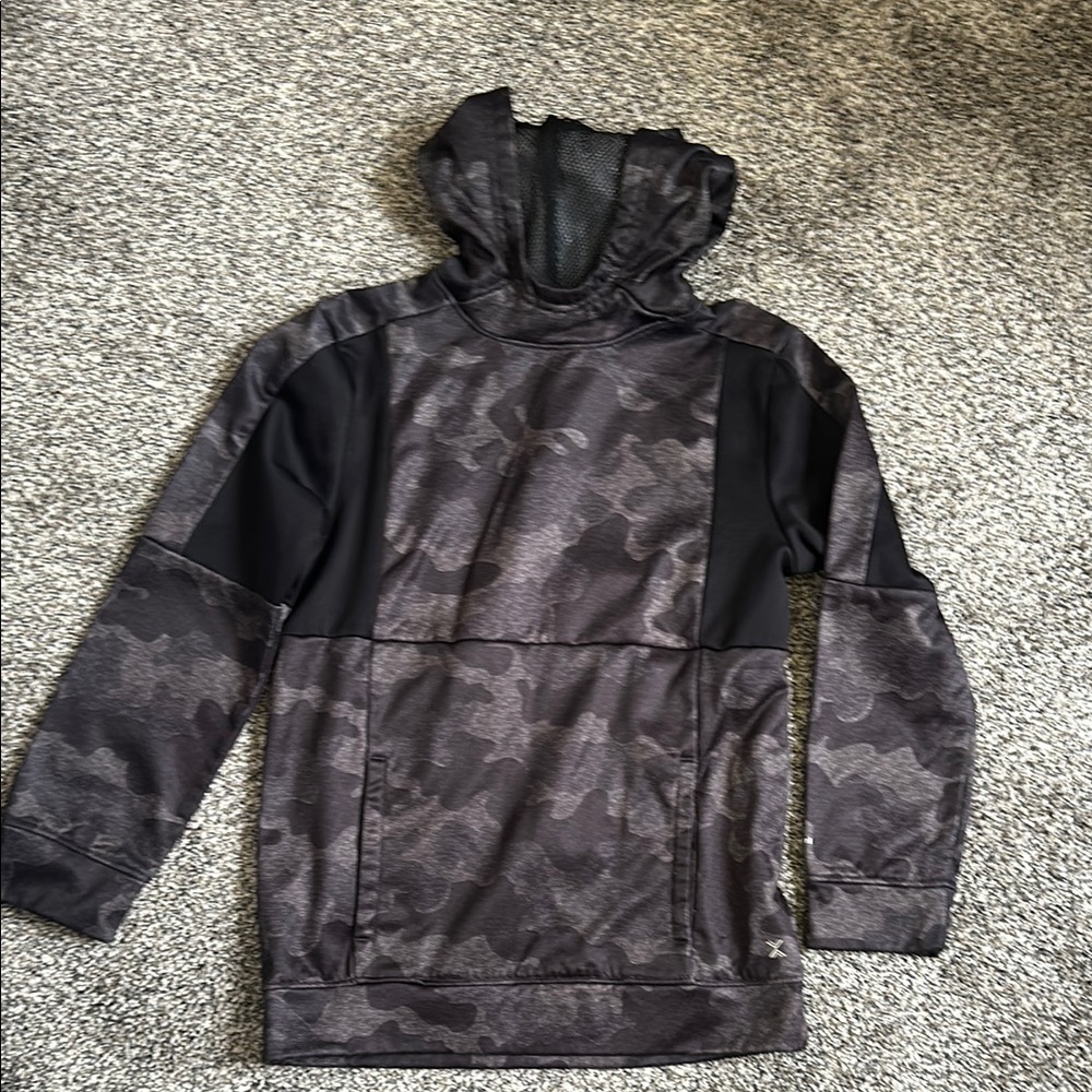 Camouflage Hoodie with Black Accents
